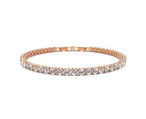 Catherine Sparkling Zirconia Bracelet|Rose Gold/Clear