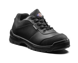 Dickies Mens Andover Non Metal Lace Up Leather Safety Shoes - Black