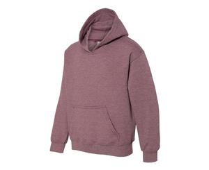 Gildan Heavy Blend Childrens Unisex Hooded Sweatshirt Top / Hoodie (Heather Sport Dark Maroon) - BC469