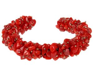 Isabel Marant Clustered Glass Stone Bracelet - Red