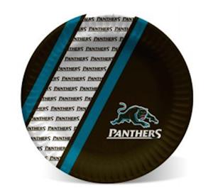 Penrith Panthers NRL 6 Pack Team Logo Birthday Celebration Paper Party Plates