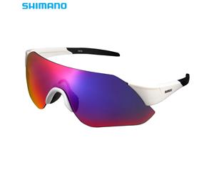 Shimano Aerolite Glasses - Metallic White - Red MLC