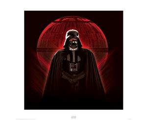 Star Wars Rogue One - Darth Vader & Death Star Art Print