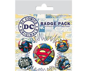 Superman Comic Style Badge Pack