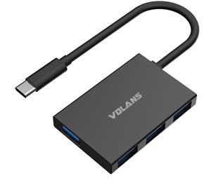 Volans (VL-HB04S-C) Aluminium Slim USB Type-C to 4-Port USB3.0 Hub