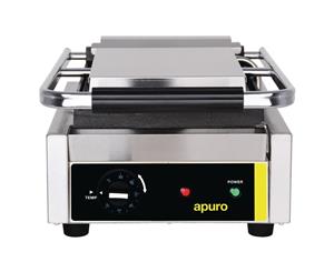 Apuro Bistro Single Contact Grill Smooth Plates Electric Cooking Equipment Sandw