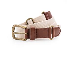 Asquith & Fox Mens Faux Leather And Canvas Belt (Natural) - RW6144