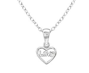 Children's Sterling Silver Love Necklace