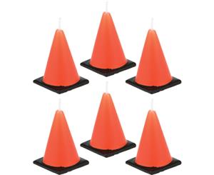 Construction Safety Cone Candles x 6