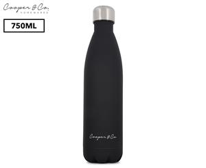 Cooper & Co. Insulated Water Bottle 750mL - Black/Matte Finish