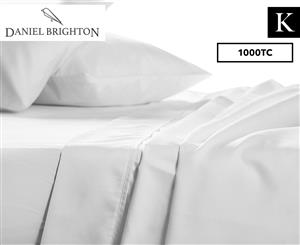Daniel Brighton 1000TC Luxury Cotton Rich King Sheet Set - White