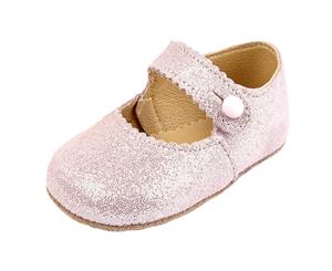 Early Days Baby Girls Leather Shoes in Pink Glitter