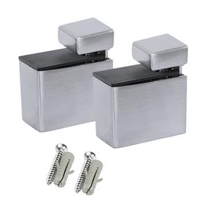 Flexi Storage Satin Nickel Recto Shelf Clip - 2 Pack