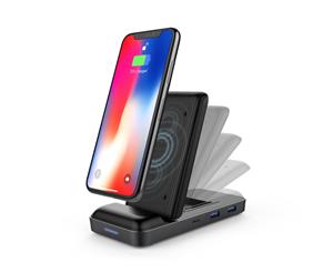 HyperDrive Wireless Charger + USB-C Hub | HDMI + Ethernet + SD Card Reader + PD