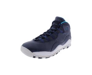 Jordan Boys Air Jordan 10 Retro BG Faux Leather Hightop Basketball Shoes