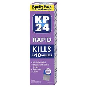 KP 24 Rapid 10 Minute Solution 250ml with Comb Family Pack