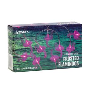 Lytworx 20 Pink Flamingo LED Battery Operated Party Lights