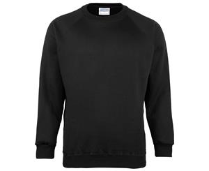 Maddins Kids Unisex Coloursure Crew Neck Sweatshirt / Schoolwear (Pack Of 2) (Black) - RW6862