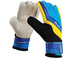 Mitre Magnetite Soccer/Football Sport Goalie Goalkeeper Gloves Pair Size 10 Cyan