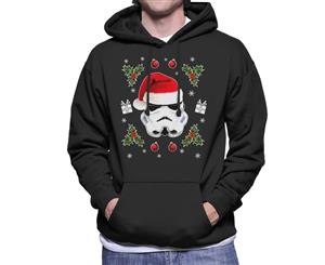 Original Stormtrooper Christmas Hat Trooper Men's Hooded Sweatshirt - Black