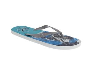 Sand Rocks Mens Surf 87 Toe Post Flip Flops (Blue/Grey) - FLIP297