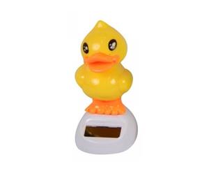 1pce 10cm Yellow Solar Powered Duck Groovers Great for the Car or or Home where the Sun Shines - Yellow