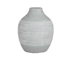 Amalfi Maya Ceramic Handmade Stylish Decorative Vessel Vase Pot Grey 20x25cm
