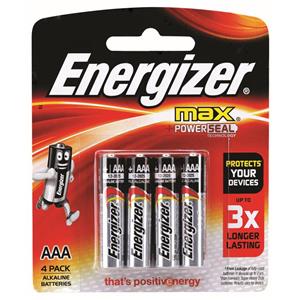 Energizer Max AAA Battery 4 Pack