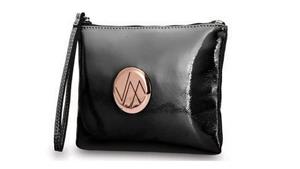 Gia Genuine Leather Travel Pouch - Black