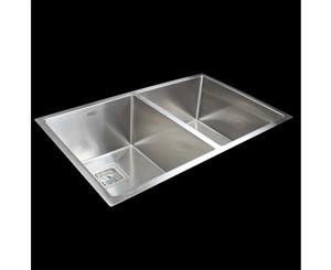 Handmade 1.5mm Stainless Steel Kitchen Sink with Square Waste - 835x505mm