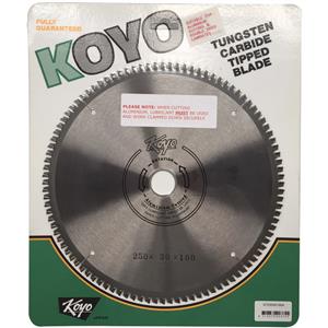 Koyo 250mm 100T 30mm Bore Circular Saw Blade For Aluminium Cutting