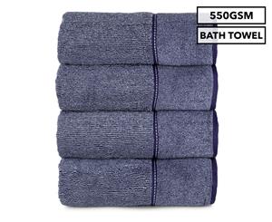 Luxury Living Boston Bath Towel 4-Pack - Blue