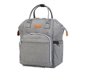 Multifunctional Baby Diaper Nappy Backpack Mummy Changing Bag ~ Grey