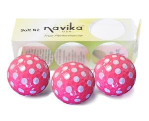 Navika Polka Pack Of 3 Golf Balls Pink