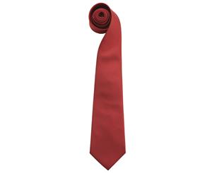 Premier Mens Fashion Colours Work Clip On Tie (Pack Of 2) (Burgundy) - RW6938