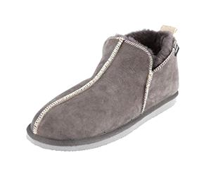 Shepherd of Sweden Luxury Sheepskin Boot Slippers in Grey