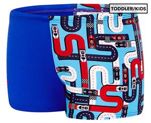Speedo Toddler/Boys' Car Track Aquashort Swim Short - Blue/Car Track