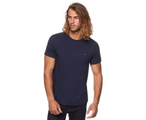 Tommy Hilfiger Men's Flag Crew Tee / T-Shirt / Tshirt - Dark Navy