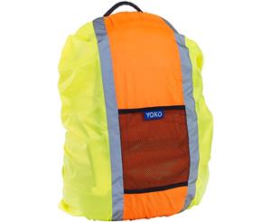 Yoko Mens Hi Vis Elasticated Rucksack Safety Covers 20-25 Litres - Yellow/Orange