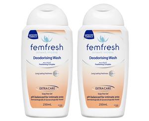 2 x Femfresh Deodorising Wash 250mL