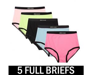 5 Mix Colour Pack Frank and Beans Underwear Womens Full Brief S M L XL XXL