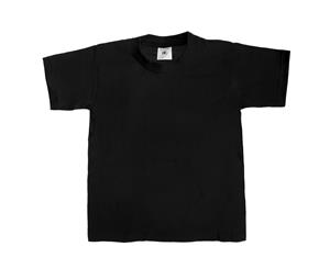 B&C Kids/Childrens Exact 190 Short Sleeved T-Shirt (Black) - BC1287