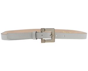 Coccinelle Women's Textured Leather Belt - Light Grey