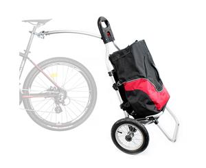CyclingDeal Foldable Bicycle Bike Shopping Trailer Trolley with Luggage Bag