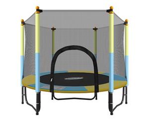 Genki 60" Round Outdoor Indoor Mini Trampoline with Safety Enclosure 80KG