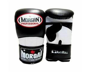 MORGAN V2 Pro Curved Leather Bag Mitts Boxing Mitts - Black