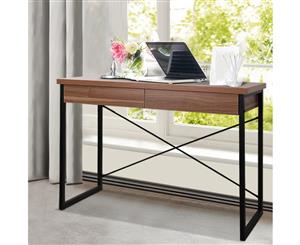 Office Computer Desk Study Student Walnut Metal Table Drawer Cabinet