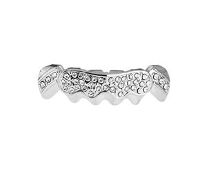 One Size Fits All Bling Grillz - SHINING BOTTOM - Silver - Silver