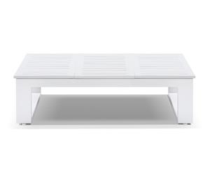 Santorini Outdoor Aluminium Coffee Table With Fold Out Sides - Outdoor Aluminium Tables - White