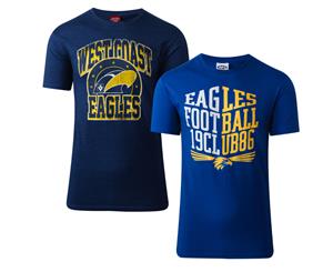 West Coast Eagles Mens T-Shirts 2 Pack